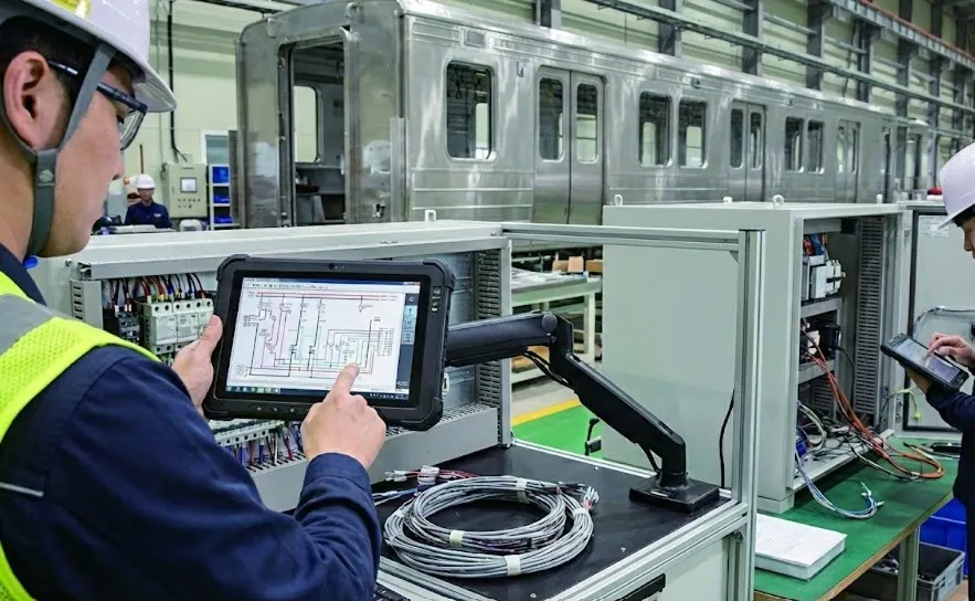 Railway parts drawing management and assembly/wiring MES construction